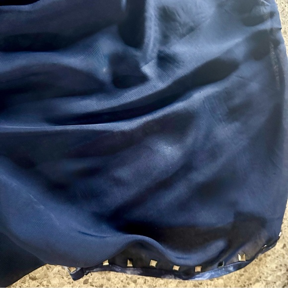 Tie-Dye Blue Sheer Oversized Blouse with Studded Accents - Size S ⭐✨ - Picture 11 of 12